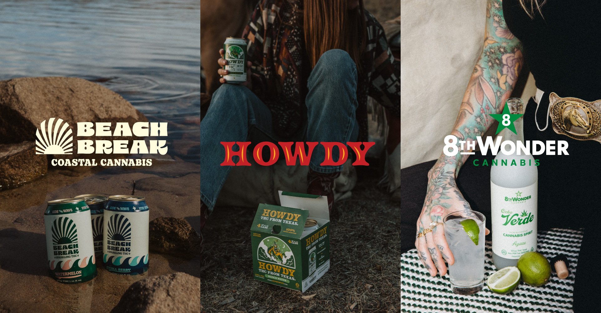 Bayou City Hemp Co. brands - Beach Break, Howdy, 8th Wonder
