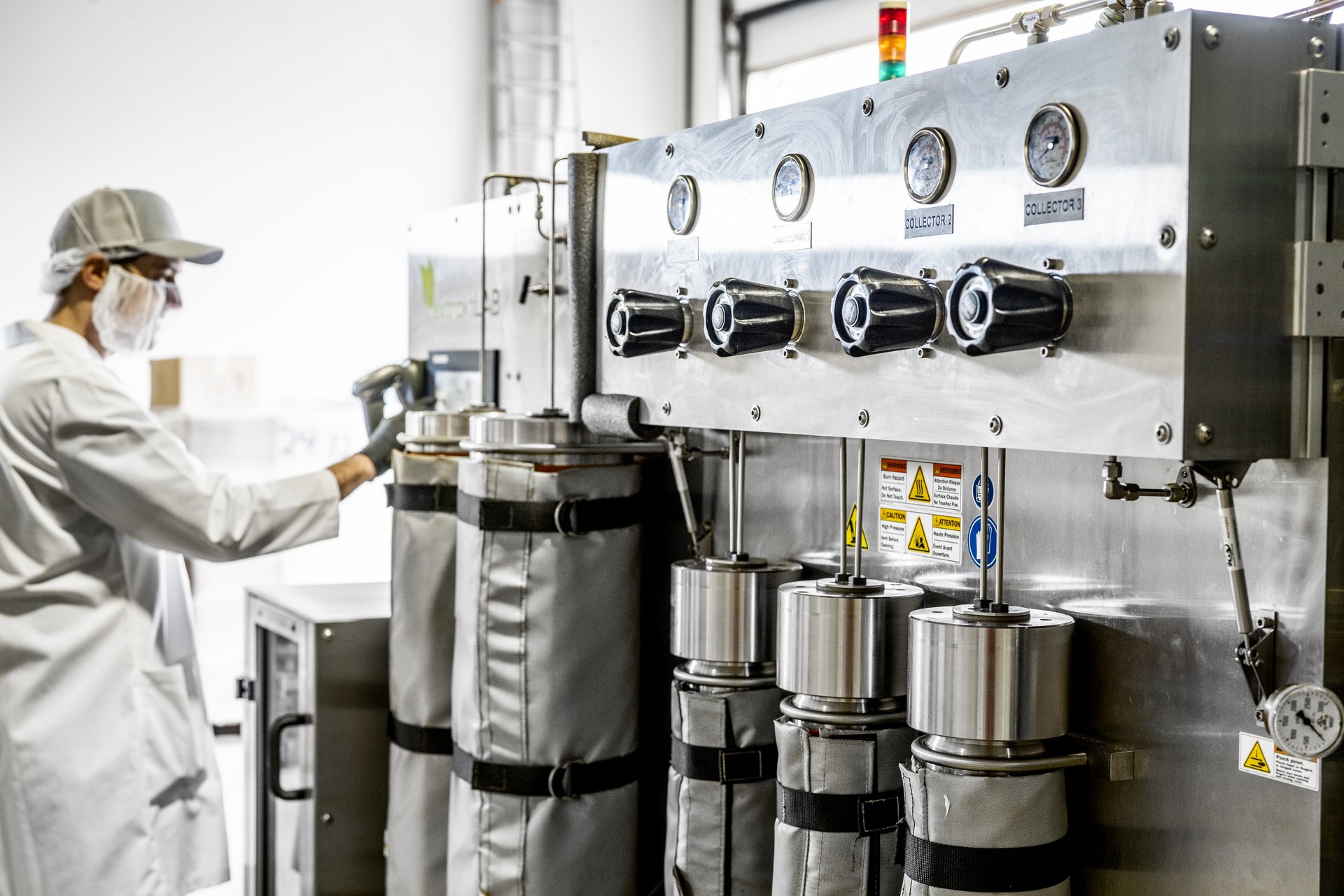 Bayou City Hemp Co. operator at the supercritical CO2 extractor